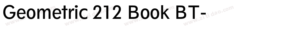 Geometric 212 Book BT字体转换